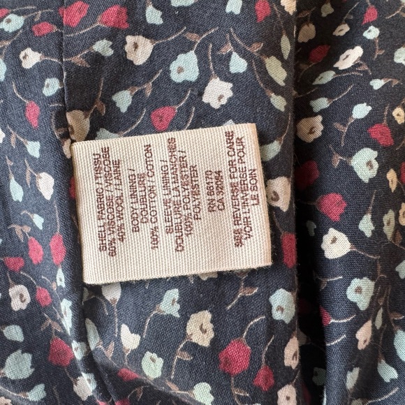 Free People Black Double-Breasted Military Style Ruffle Pea Coat with Pockets, 0 - Picture 13 of 13